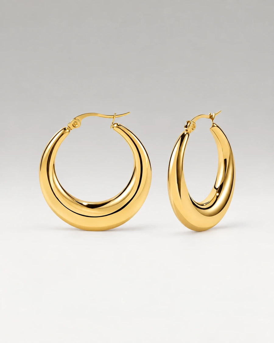 Chunky Hoops 18K Guldbelagt