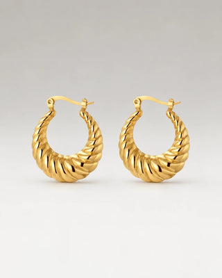 Chunky Twisted Hoops 18K Guldbelagt