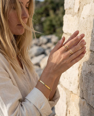 Wave Ring 18K Guldbelagt