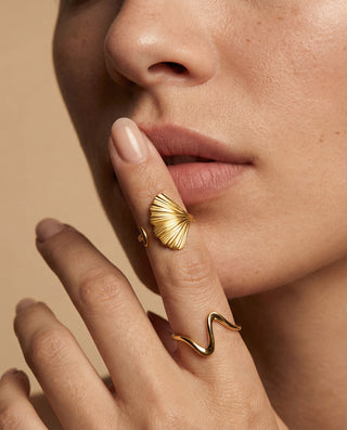 Wave Ring 18K Guldbelagt