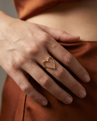 Big Heart Ring 18K Guldbelagt