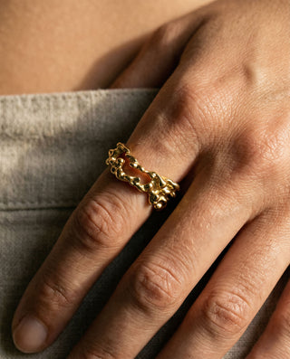 Coffee Ring 18K Guldbelagt