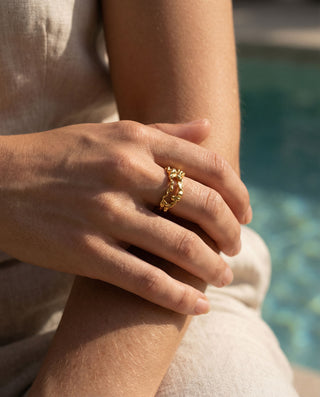 Coffee Ring 18K Guldbelagt