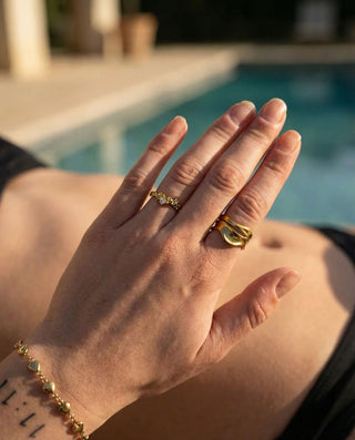 Elegant Aesthetic Ring 18K Guldbelagt