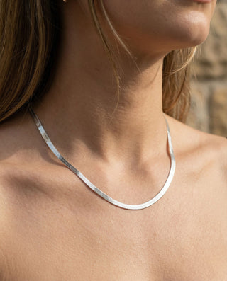 Flad Slange Choker 4mm