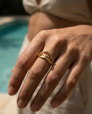 Fairy Tree Ring 18K Guldbelagt