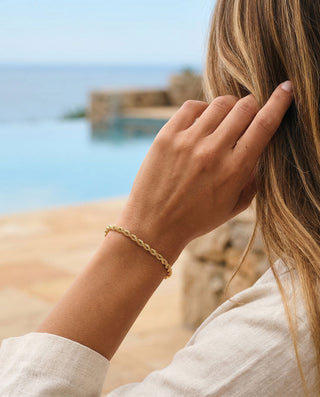 Rope Armbånd 18K Guldbelagt 4mm