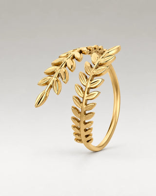 Golden Leaf Ring 18K Guldbelagt