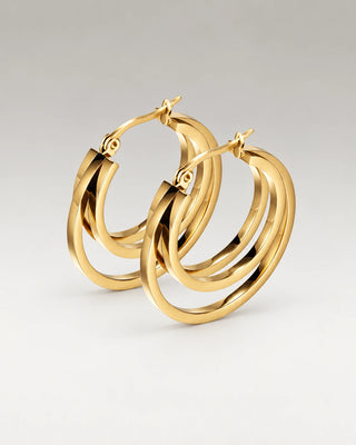 Golden Triple Hoops 18K Guldbelagt