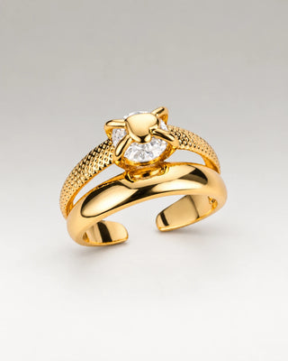 Heart Layer Ring 18K Guldbelagt