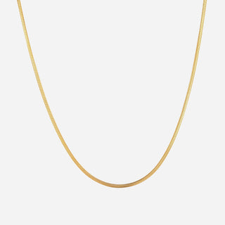 Rund Slange Choker 18K Guldbelagt 2mm