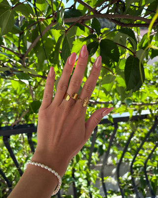Minimalist Perle Armbånd 4mm 18K Guldbelagt