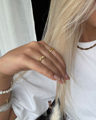 Krystal Zirkonia Ring 18K Guldbelagt