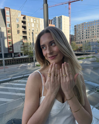 Heart Layer Ring 18K Guldbelagt