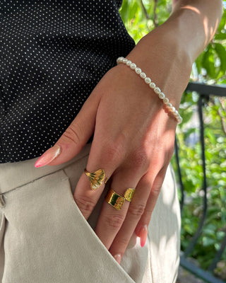 Musling Ring 18K Guldbelagt