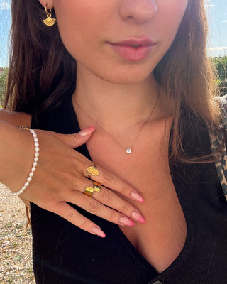 Minimalist Perle Armbånd 4mm 18K Guldbelagt
