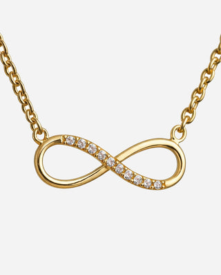 Infinity Zirkonia Halskæde 18K Guldbelagt