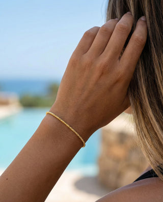 Elegant Beach Armbånd 18K Guldbelagt 2mm