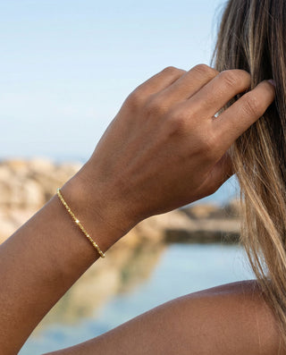 Elegant Beach Armbånd 18K Guldbelagt 2mm