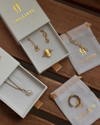 Zirkonia Leaf Halskæde 18K Guldbelagt