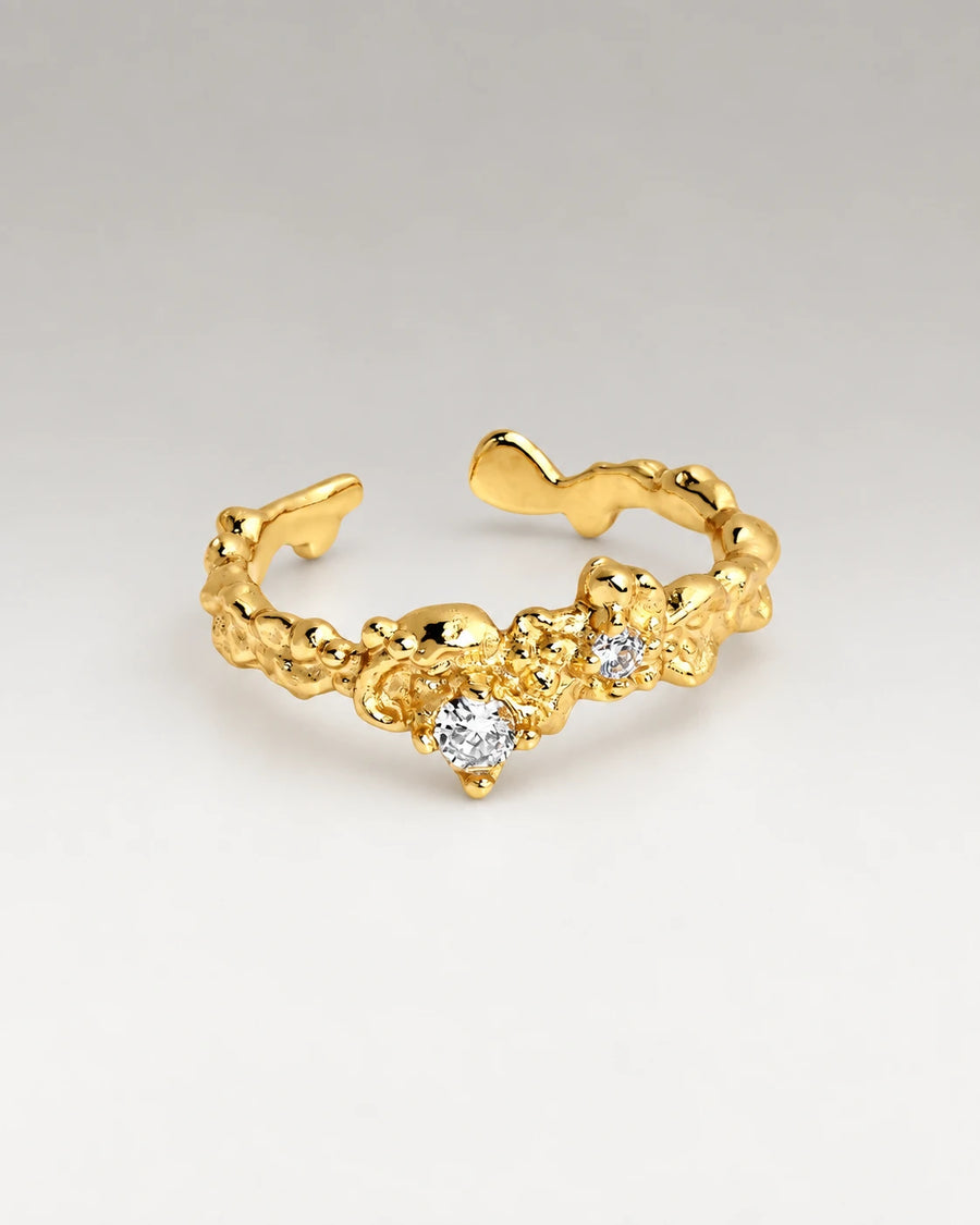 Krystal Zirkonia Ring 18K Guldbelagt