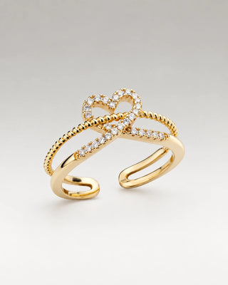 Love Zirkonia Ring 18K Guldbelagt