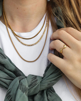 Wave Deluxe Ring 18K Guldbelagt