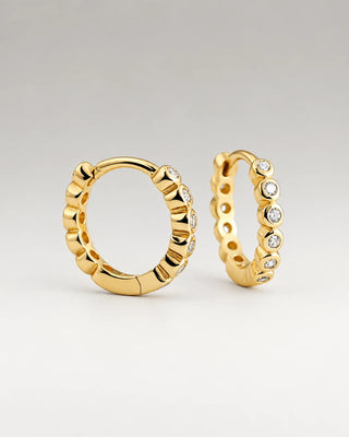 Mini Zirkonia Krystal Øreringe 18K Guldbelagt