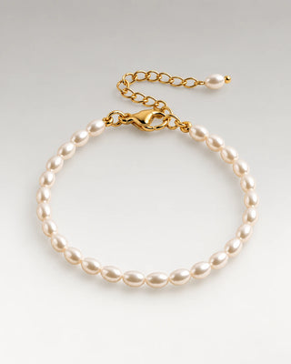 Minimalist Perle Armbånd 4mm 18K Guldbelagt