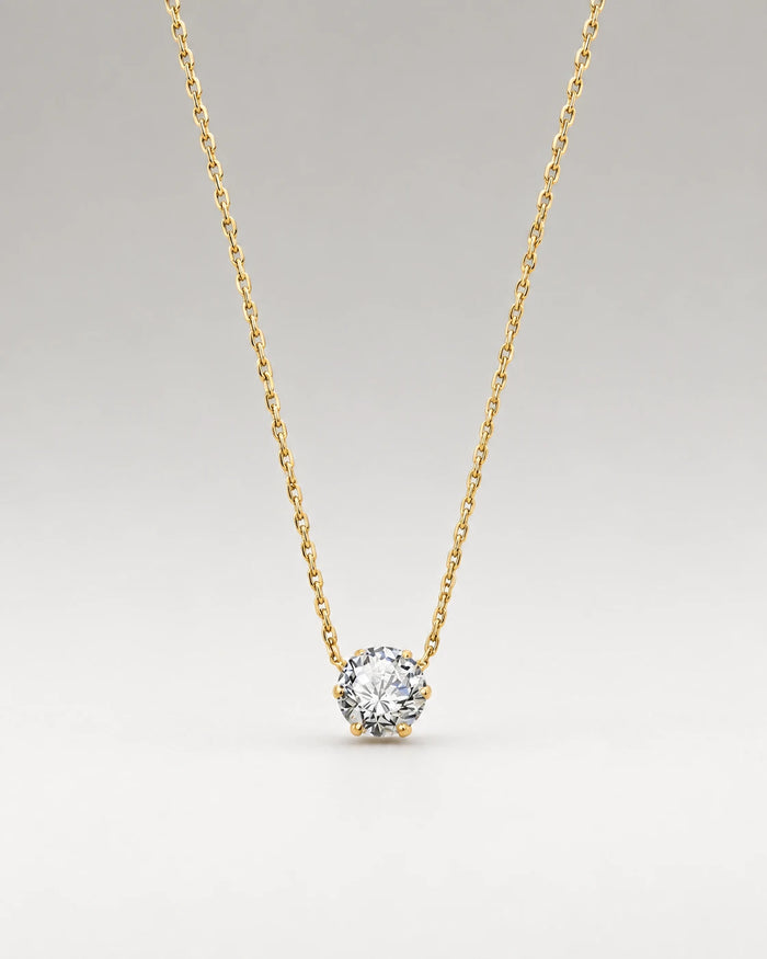 Minimalist Zirkonia Halskæde 18K Guldbelagt