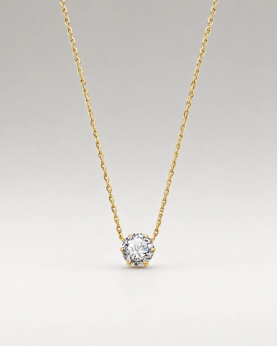 Minimalist Zirkonia Halskæde 18K Guldbelagt