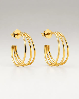 Multilayer Hoops 18K Guldbelagt