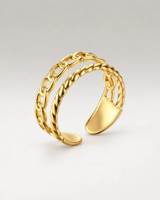 Panzer Layer Ring 18K Guldbelagt