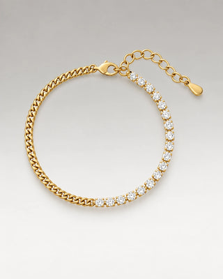 Panzer Tennis Armbånd 18K Guldbelagt 3mm