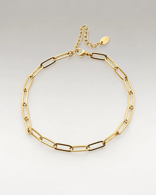 Paperclip Armbånd 18K Guldbelagt 4mm