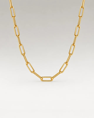 Paperclip Choker 18K Guldbelagt 4mm