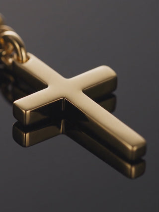 Video af Bora Cross Necklace i 18K guldbelagt