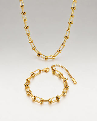 Rock Chain Gavesæt 18K Guldbelagt