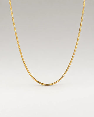 Rund Slange Choker 18K Guldbelagt 2mm