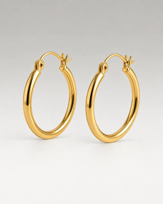 Runde Hoops 18K Guldbelagt