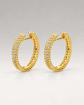 Runde Zirkonia Hoops 18K Guldbelagt