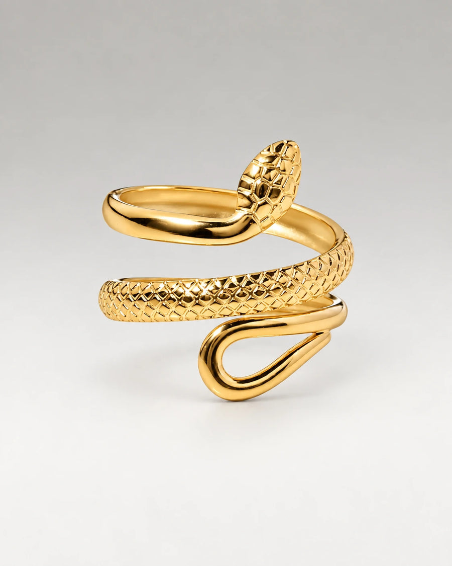 Slange Tekstur Ring 18K Guldbelagt
