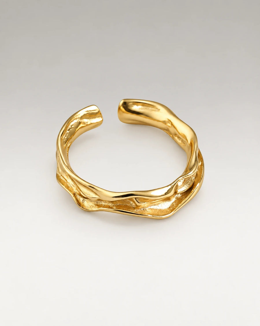 Small Melted Ring 18K Guldbelagt