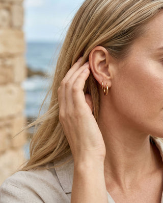 Spiral Piercing Øreringe 18K Guldbelagt