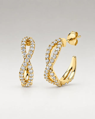 Sparkle Zirkonia Hoops 18K Guldbelagt