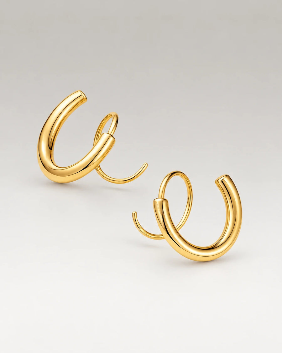 Spiral Piercing Øreringe 18K Guldbelagt