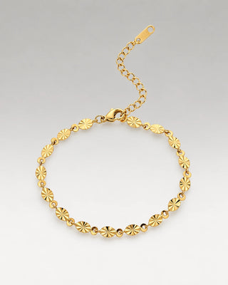 Sunburst Armbånd 18K Guldbelagt 4mm