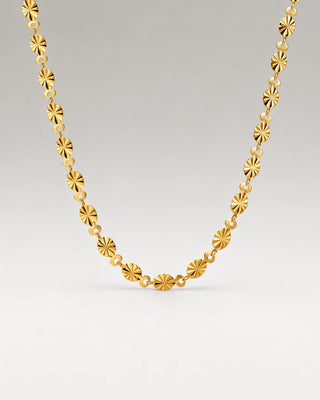 Sunburst Choker 18K Guldbelagt 4mm