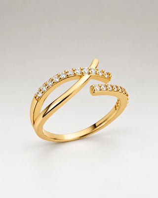 Unique Zirkonia Ring 18K Guldbelagt