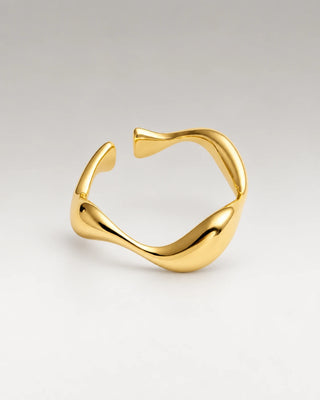 Wave Deluxe Ring 18K Guldbelagt